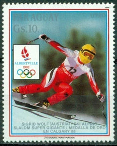 Paraguay Scott #C771 MNH OLYMPICS 1992 Albertville 10g $$