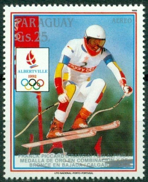 Paraguay Scott #C774 MNH OLYMPICS 1992 Albertville 25g CV$2+