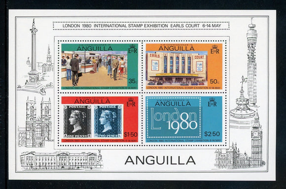 Anguilla Scott #374b MNH S/S London Int'l Stamp EXPO PHILATELY $$