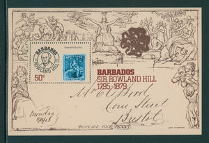 Barbados Scott #494 MNH S/S Sir Rowland Hill Death Centenary PHILATELY $$