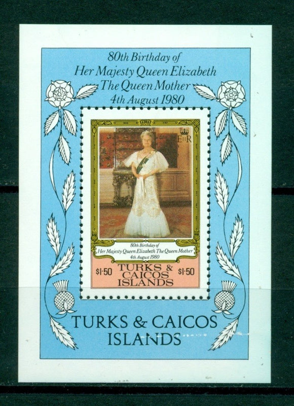 Turks & Caicos Islands Scott #441 MNH S/S Queen Mother 80th B 'Day $$