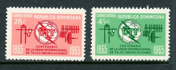 Dominican Republic Scott #C144-C145 MNH ITU Centenary CV$2+