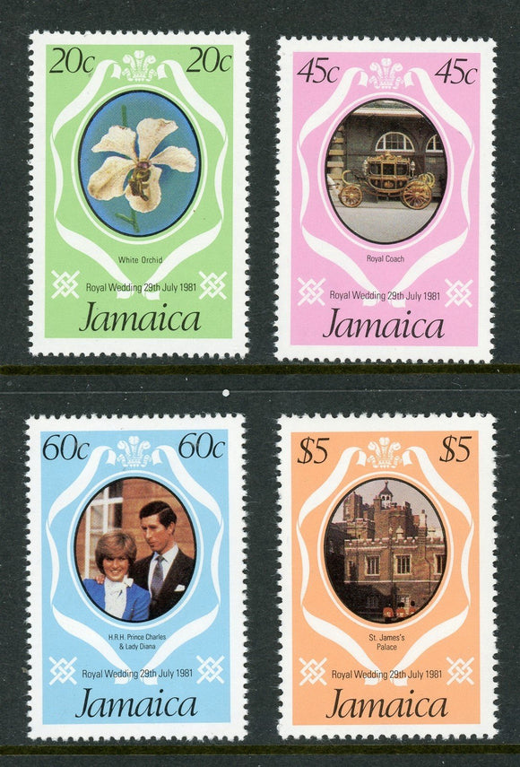 Jamaica Scott #500-503 MNH Prince Charles Lady Diana Wedding $$