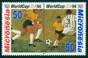 Micronesia Scott #197a MNH PAIR WORLD CUP 1994 USA Soccer Football CV$4+