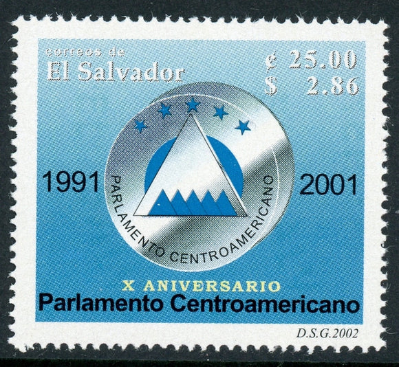 Salvador Scott #1567 MNH Central American Parliament 10th ANN CV$18+