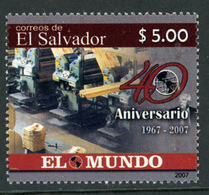 Salvador Scott #1669 MNH El Mundo Newspaper 40th ANN CV$17+