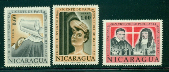 Nicaragua Scott #C516-C518 MNH Death of Saints ANN $$