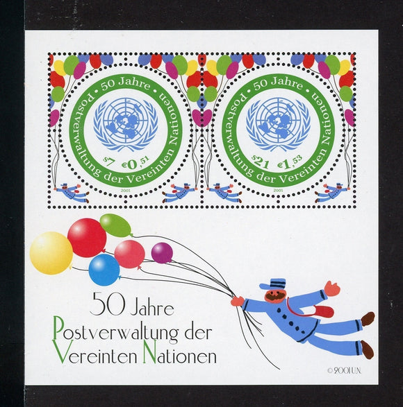 United Nations-Vienna Scott #296 MNH S/S 50th ANN of UN Post PHILATELY CV$7+
