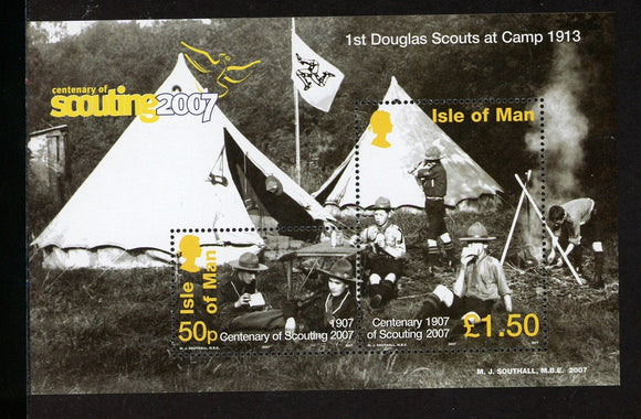 Isle of Man Scott #1188 MNH S/S Isle of Man Scouting Centenary CV$7+