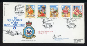 Great Britain Scott #1553-1557 FIRST DAY COVER POSTCARD STAMPS RAF SIGNATURE $$