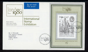 Great Britain Scott #909a FIRST DAY COVER London Stamp EXPO '80 $$ os1