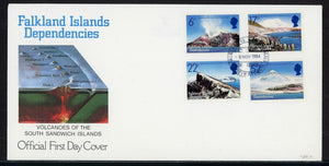 Falkland Islands Scott #1L84-1L87 FIRST DAY COVER Volcanoes South Sandwiches $$
