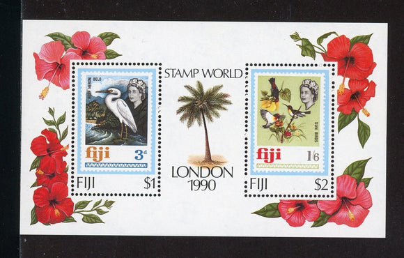 Fiji Scott #623 MNH S/S Stamp World London '90 Birds CV$12+