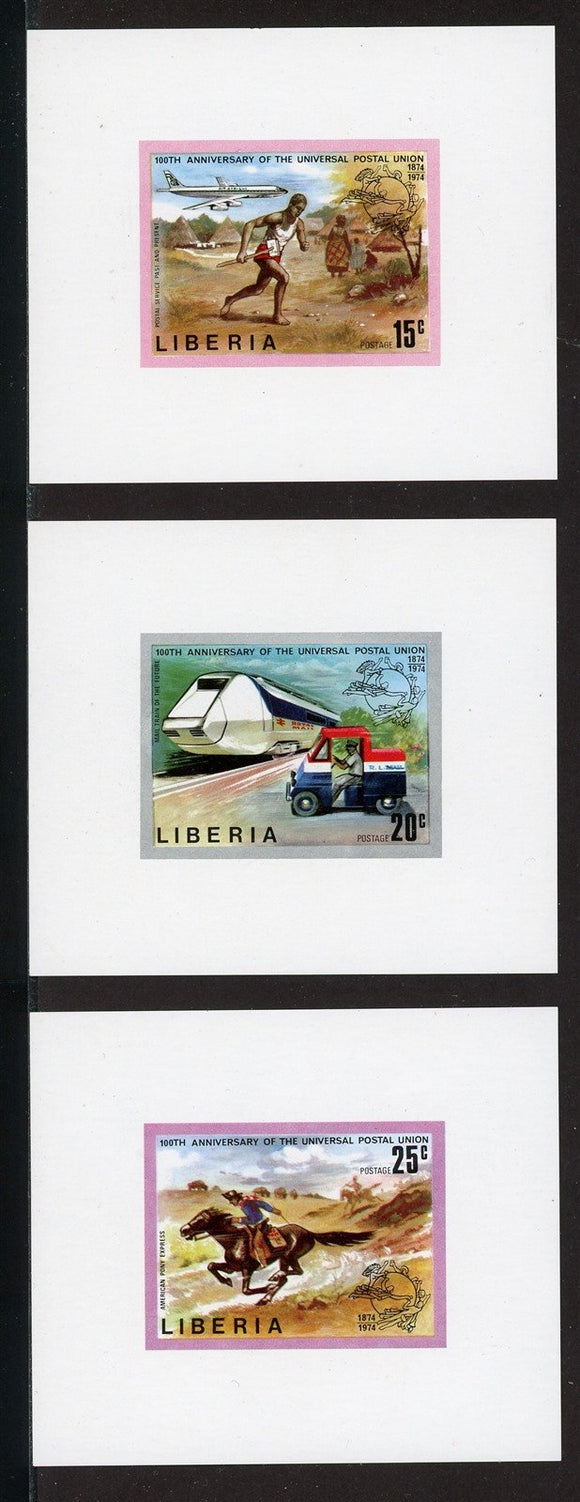 Liberia Scott #666-668 MNH PROOFS UPU Centenary $$