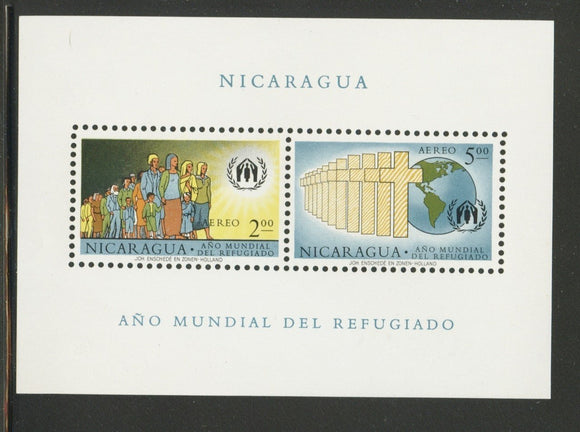 Nicaragua Scott #C453a MNH S/S World Refugee Year WRY CV$2+
