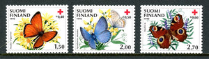 Finland Scott #B241-B243 MNH Butterflies FAUNA Plants FLORA Red Cross CV$3+