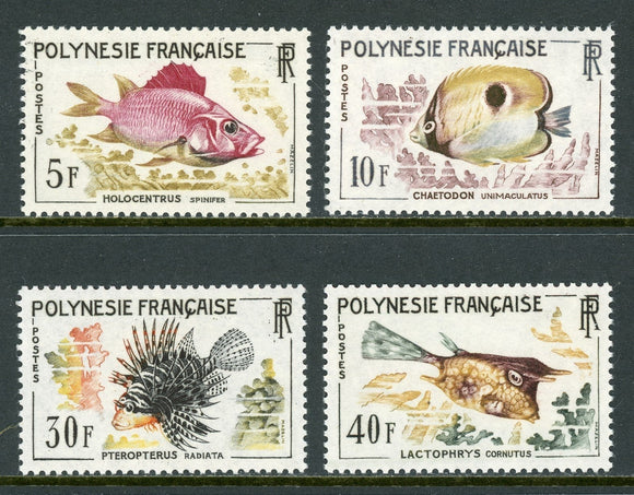 French Polynesia Scott #199-202 MNH Fish FAUNA CV$38+