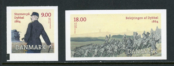 Denmark Scott #1673-1674 SA Battle of Dybbol 150th ANN MILITARY CV$10+