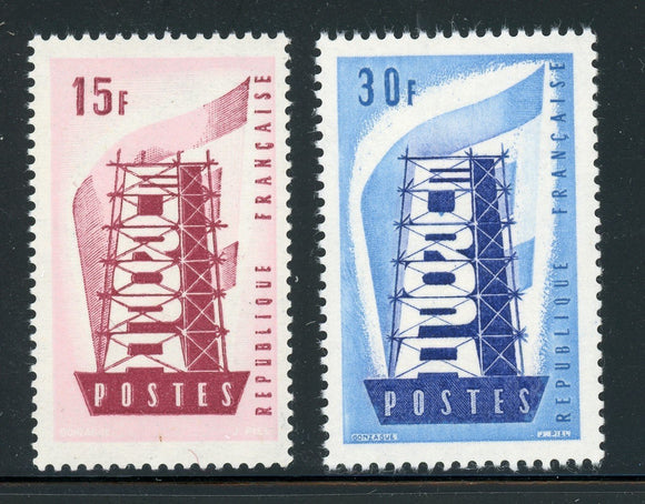 France Scott #805-806 MNH Europa 1956 CV$5+