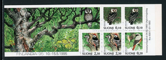 Finland Scott #859a MNH BOOKLET COMPLETE Birds FAUNA CV$8+