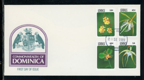Dominica Scott #1186//1193 FIRST DAY COVER Orchids Flowers FLORA $$