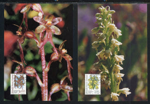 Greenland Scott #279//282 POSTCARDS Orchids Plants FLORA $$