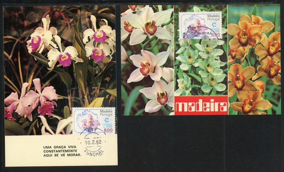 Madeira Scott #72 POSTCARD (2) Orchids Plants FLORA $$