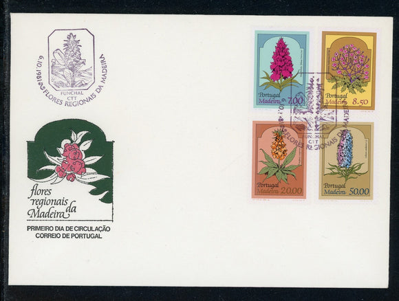 Madeira Scott #77-80 FIRST DAY COVER Plants Flowers FLORA $$
