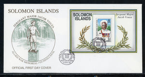 Solomon Islands Scott #722 FIRST DAY COVER Sgt. Major Jacob Vouza S/S $$