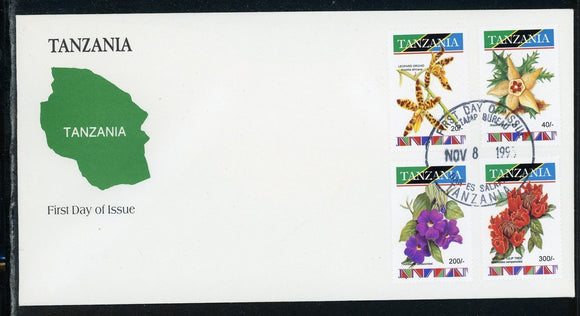Tanzania Scott #1036//1046 FIRST DAY COVER Orchids Flowers FLORA $$