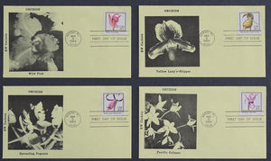 United States Scott #2076-2079 FIRST DAY COVERS (4) World Orchid FLORA #1 $$