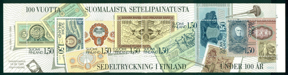 Finland Scott #706 MNH BOOKLET COMPLETE Finnish Banknote Centenary CV$7+