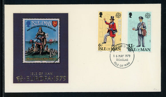 Isle of Man Scott #152-153 FIRST DAY COVER Europa 1979 Post Delivery $$
