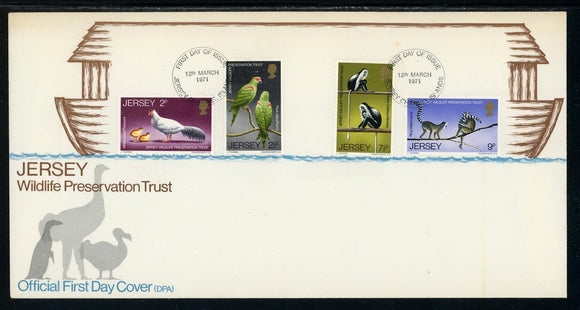 Jersey Scott #49-52 FIRST DAY COVER Wildlife Preservation FAUNA $$