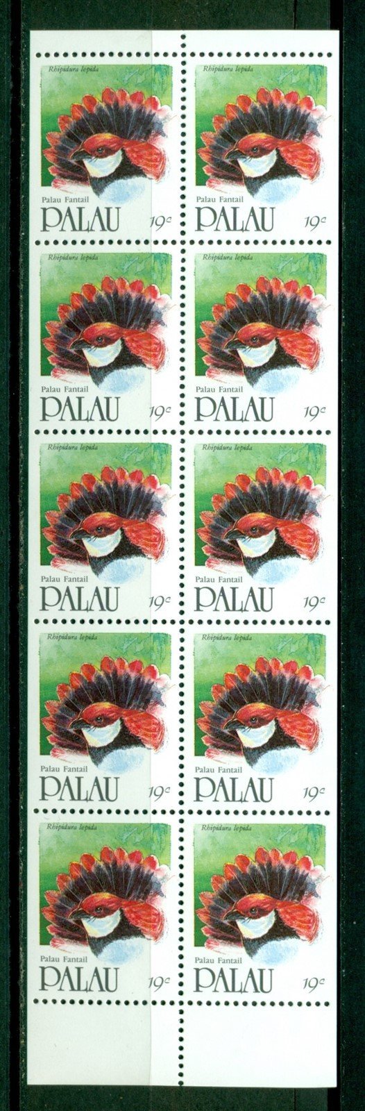 Palau Scott #269b MNH PANE Birds FAUNA 10x19c CV$3+