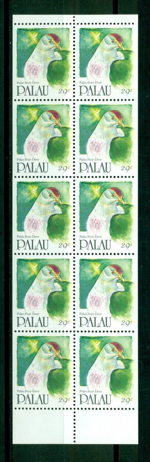 Palau Scott #272b MNH PANE Birds FAUNA 10x29c CV$4+