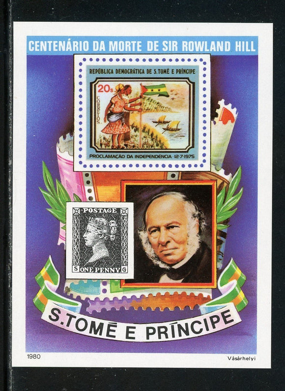 St. Thomas & Prince Scott #577 MNH S/S Sir Rowland Hill Death Centenary CV$11+