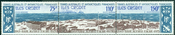 FSAT TAAF Scott #C35a MNH STRIP Alfred Faure Antarctic Base CV$37+