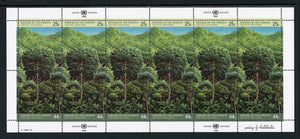 UN-New York Scott #523a MNH SHEET of 6 PAIRS Survival of the Forests CV$12+