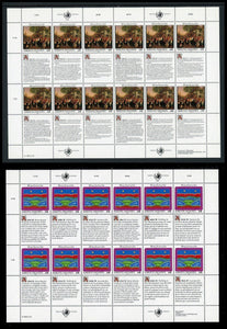 UN-Vienna Scott #150-151 MNH SHEETS of 12 Declaration of Human Rights CV$21+