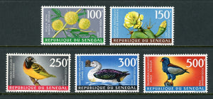 Senegal Scott #C53-C57 MNH Flowers and Birds FLORA FAUNA CV$46+