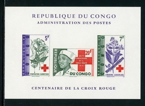 Congo Democratic Republic Scott #450NOTE MNH S/S Red Cross Centenary CV$55+