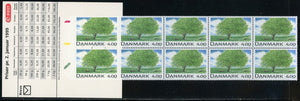 Denmark Note after Scott #1144 MNH BOOKLET COMPLETE Deciduous Trees FLORA CV$12+