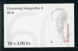 Denmark Note after Scott #1185 MNH BOOKLET COMPLETE Queen Margrethe 60th CV$16+