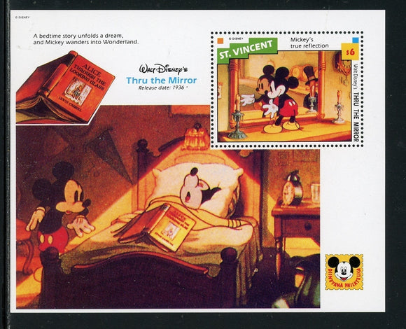 St. Vincent Scott #1802 MNH S/S Mickey's True Reflection DISNEY CV$5+