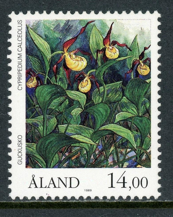 Aland Islands Scott #56 MNH Flowers Orchids FLORA 14m CV$9+