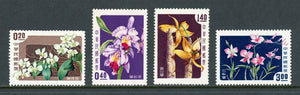 China Scott #1189-1192 MLH Flowers Orchids FLORA CV$17+