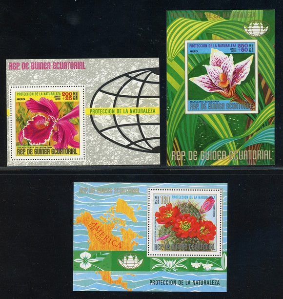 Equatorial Guinea Michel BL #1029//1032 MNH S/S Flowers Plants t FLORA $$