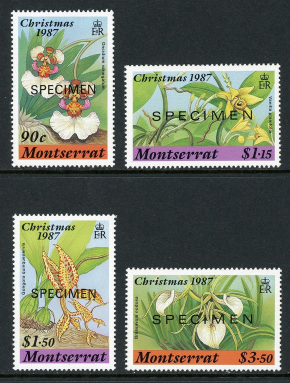 Montserrat Scott #658-661 MNH SPECIMEN Flowers Orchids FLORA Christmas $$