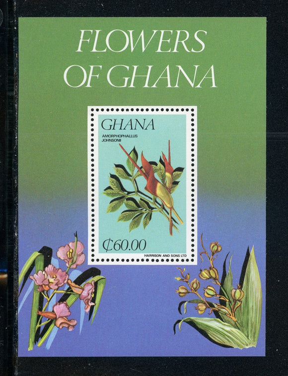 Ghana Scott #926 MNH S/S Flora/Flowers Orchids CV$2+